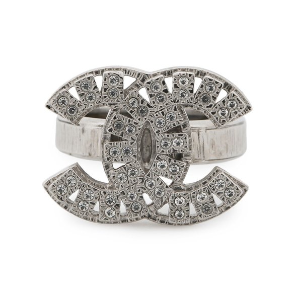 Chanel Coco Mark Silver Metal ring - Picture 1 of 10